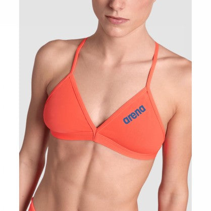 WOMEN S TEAM SWIM TOP TIE BACK SOLID