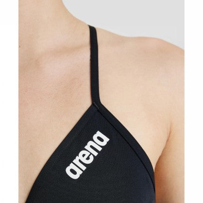 WOMEN S TEAM SWIM TOP TIE BACK SOLID