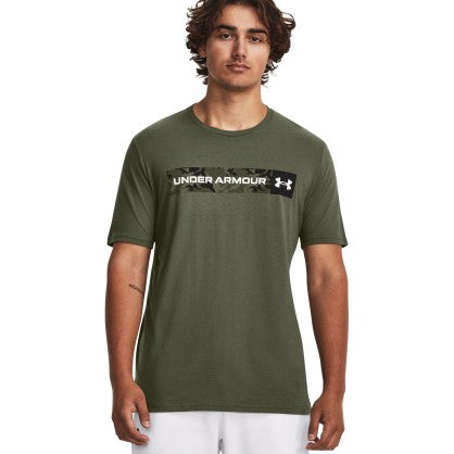 UA CAMO CHEST STRIPE SS