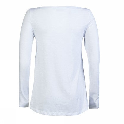 GOLD LS O NECK TOP