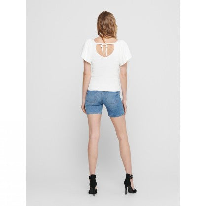 ONLLEELO S/S BACK PULLOVER KNT