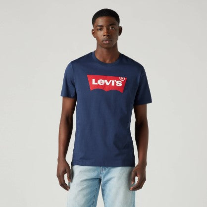 GRAPHIC SET-IN NECK HM GRAPHIC DRESS BLU