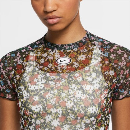 W NSW TOP SS MESH AOP FEMME