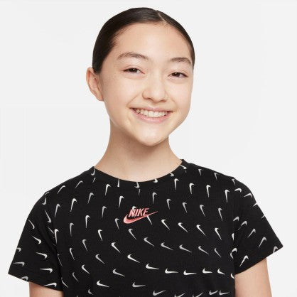 G NSW TEE CROP SWOOSHFETTI
