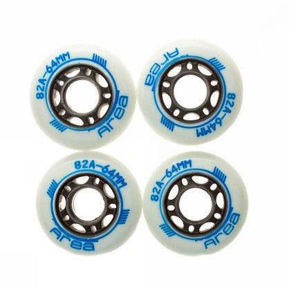 SET OF 4 BLUE WHEELS FOR INLINE SKATES