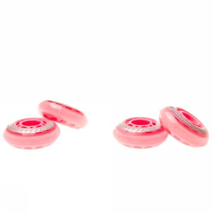 SET OF 4 PINK WHEELS FOR INLINE SKATES