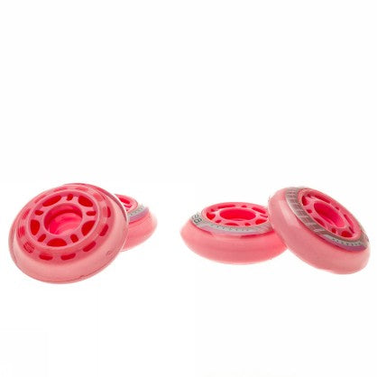SET OF 4 PINK WHEELS FOR INLINE SKATES