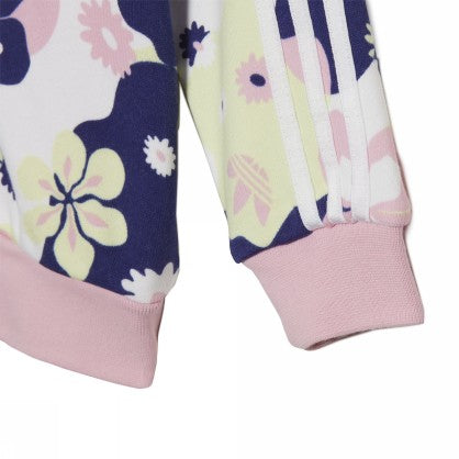 FLOWER PRINT FZ HOODIE SET