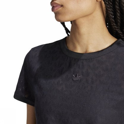 Lace crop tee