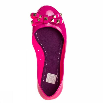 JELLY BALLERINA WITH STUDS BOW