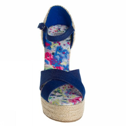 CANVAS CROSSED WEDGE