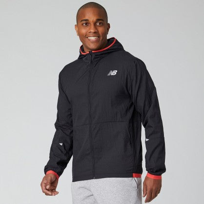 PRINTED IMPACT RUN LIGHT PACK JACKET BK/RED - Jacket