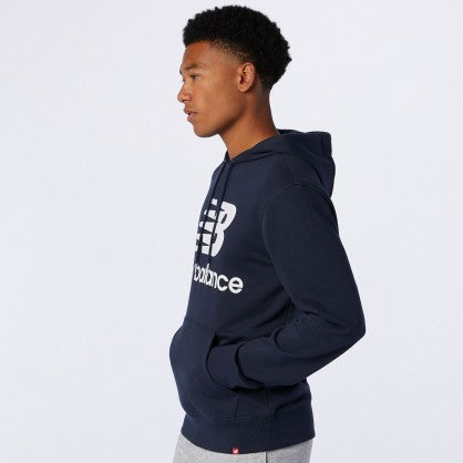ESSENTIALS STACKED LOGO PO HOODIE ECLIPSE - FELPA