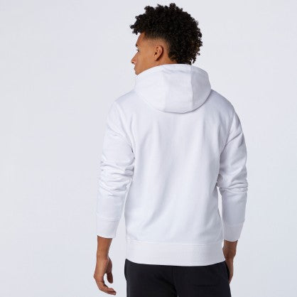 ESSENTIALS STACKED LOGO PO HOODIE WHITE - FELPA
