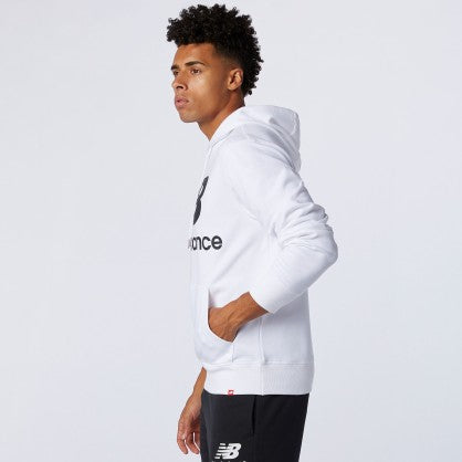 ESSENTIALS STACKED LOGO PO HOODIE WHITE - FELPA