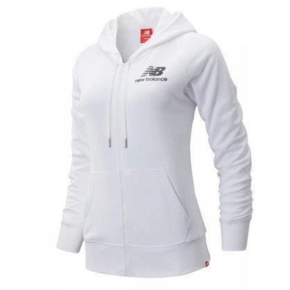 ESSENTIALS FZ HOODIE White Black - Giacca