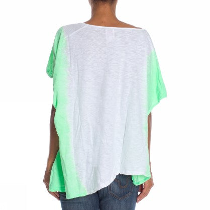 TSHIRT BIANCO VERDE FLUO