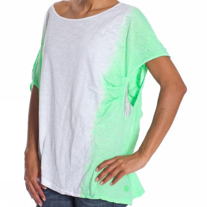 TSHIRT BIANCO VERDE FLUO