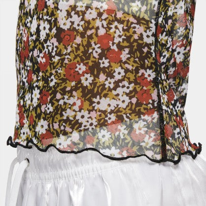 W NSW TOP SS MESH AOP FEMME