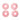 SET 4 RUOTE ROSA PER PATTINI IN LINE