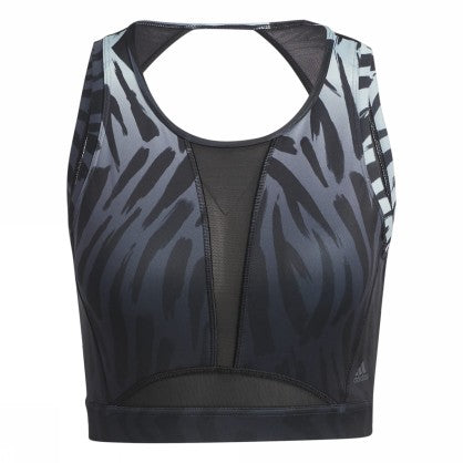 TRAIN LIGHT SUPPORT LONG LINE TIGER AOP BRA