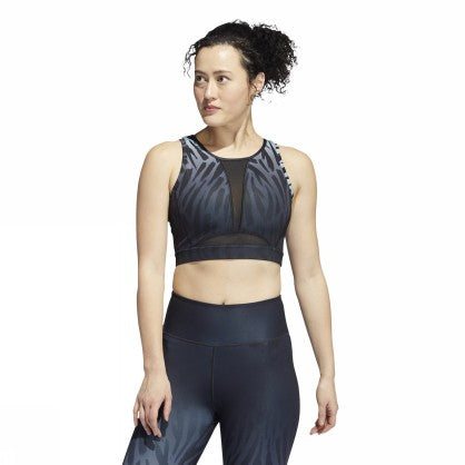 TRAIN LIGHT SUPPORT LONG LINE TIGER AOP BRA