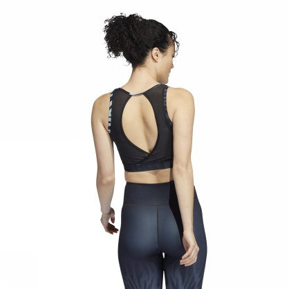 TRAIN LIGHT SUPPORT LONG LINE TIGER AOP BRA