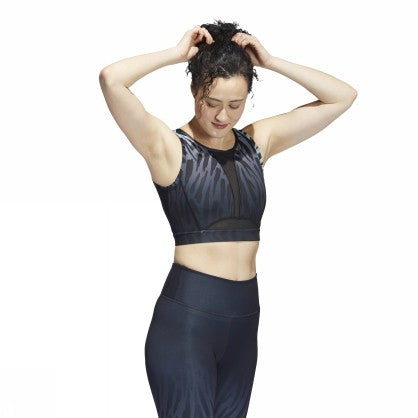 TRAIN LIGHT SUPPORT LONG LINE TIGER AOP BRA