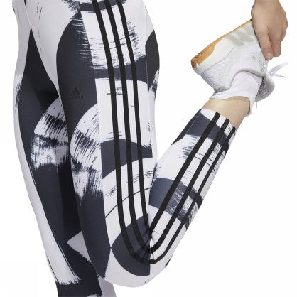 PRINT 3-STRIPES HIGH WAISTED TIGHTS