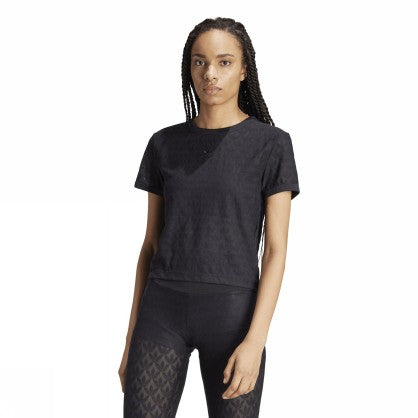 Lace crop tee