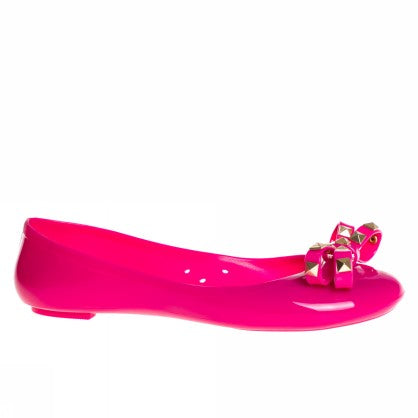 JELLY BALLERINA WITH STUDS BOW