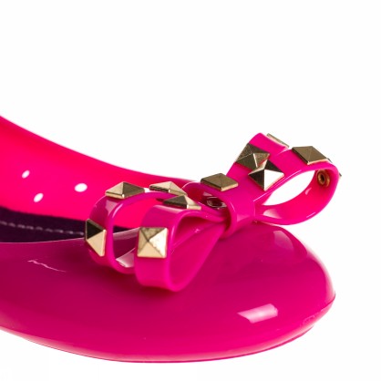 JELLY BALLERINA WITH STUDS BOW