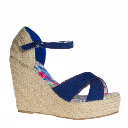 CANVAS CROSSED WEDGE