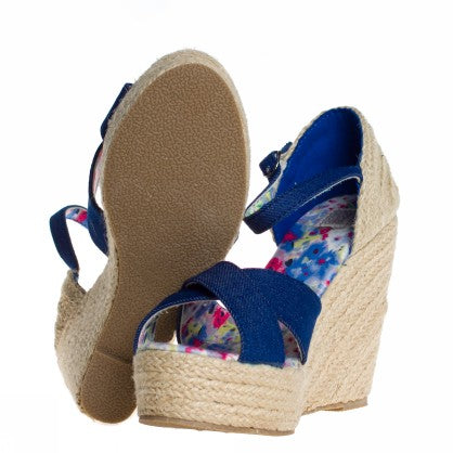CANVAS CROSSED WEDGE