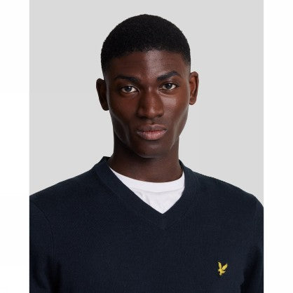 Cotton Merino V Neck Jumper