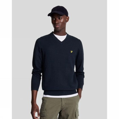 Cotton Merino V Neck Jumper