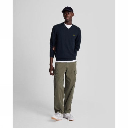 Cotton Merino V Neck Jumper