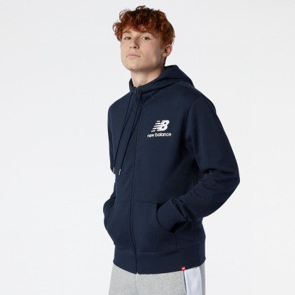 ESSENTIALS STACKED FULL ZIP HOODIE ECLIPSE