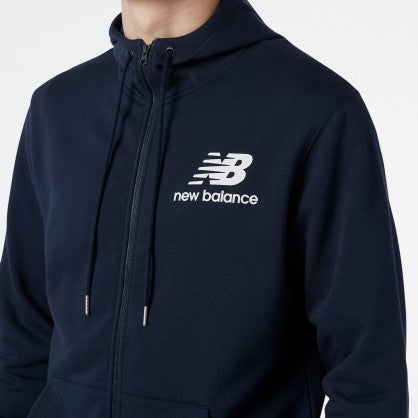 ESSENTIALS STACKED FULL ZIP HOODIE ECLIPSE