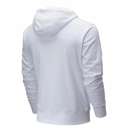 ESSENTIALS STACKED FULL ZIP HOODIE White Black - Giacca
