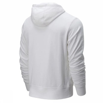 ESSENTIALS STACKED LOGO PO HOODIE White Black - Felpa