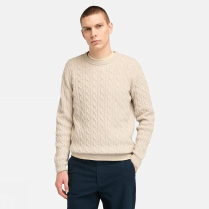 Cable Crew Neck Sweater