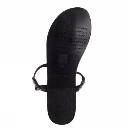 LEATHER FLIP FLOPS SKULL STUDS