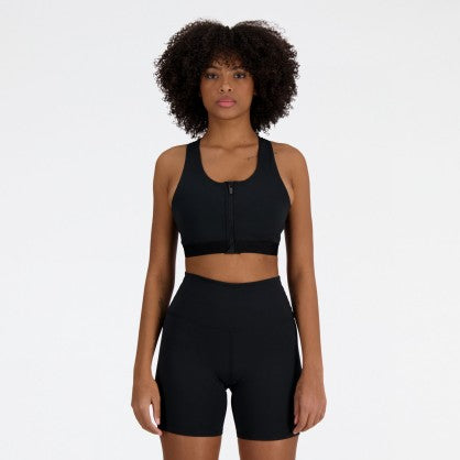 NB ATHLETICS MEDIUM SUPPORT SLEEK ZIPPER FRONT SPORTS BRA