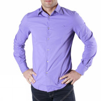 CAMICIA STRETCH VIOLA